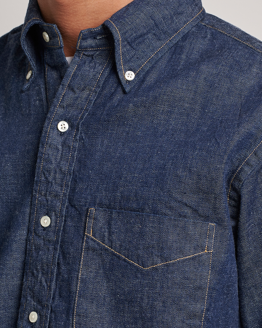 Hombres | Camisas | orSlow | Denim Button Down Shirt One Wash