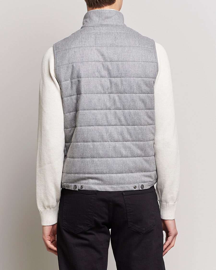 Hombres | Abrigos y chaquetas | Oscar Jacobson | Liner EVO Flannel Waistcoat Light Grey