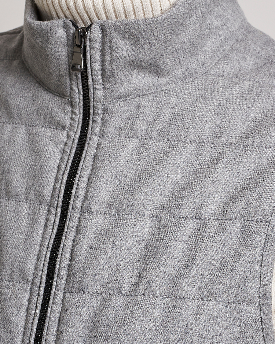 Hombres | Abrigos y chaquetas | Oscar Jacobson | Liner EVO Flannel Waistcoat Light Grey