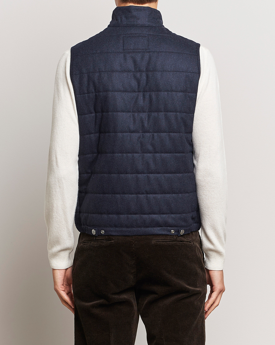 Hombres | Abrigos y chaquetas | Oscar Jacobson | Liner EVO Flannel Waistcoat Navy