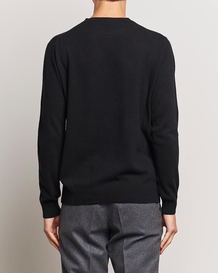 Hombres | Jerséis y prendas de punto | Oscar Jacobson | Valter Wool/Cashmere Round Neck Black