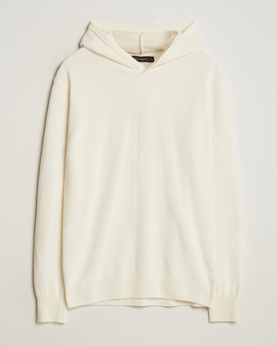 Hombres | Jerséis y prendas de punto | Oscar Jacobson | Pascal Wool/Cashmere Hoodie Creme