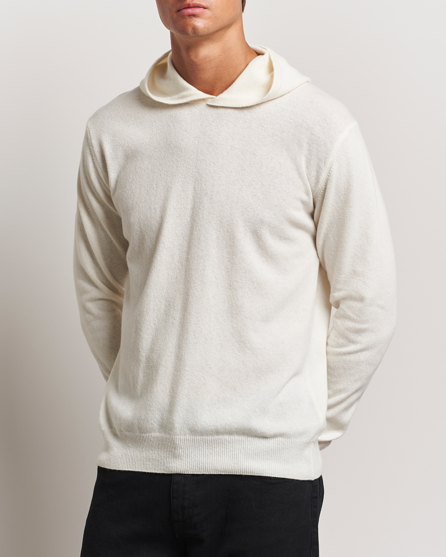 Hombres | Jerséis y prendas de punto | Oscar Jacobson | Pascal Wool/Cashmere Hoodie Creme