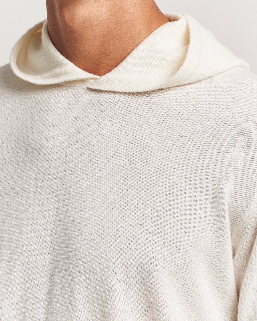 Hombres | Jerséis y prendas de punto | Oscar Jacobson | Pascal Wool/Cashmere Hoodie Creme