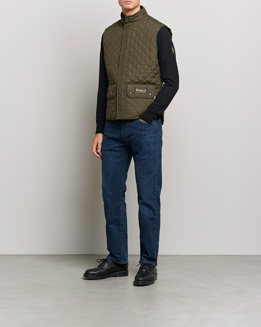 Hombres | Chalecos | Belstaff | Waistcoat Quilted Faded Olive