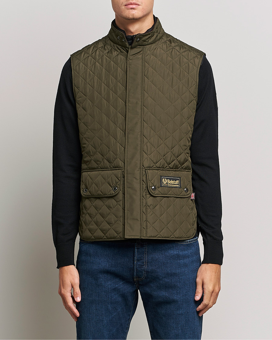 Hombres | Best of British | Belstaff | Waistcoat Quilted Faded Olive