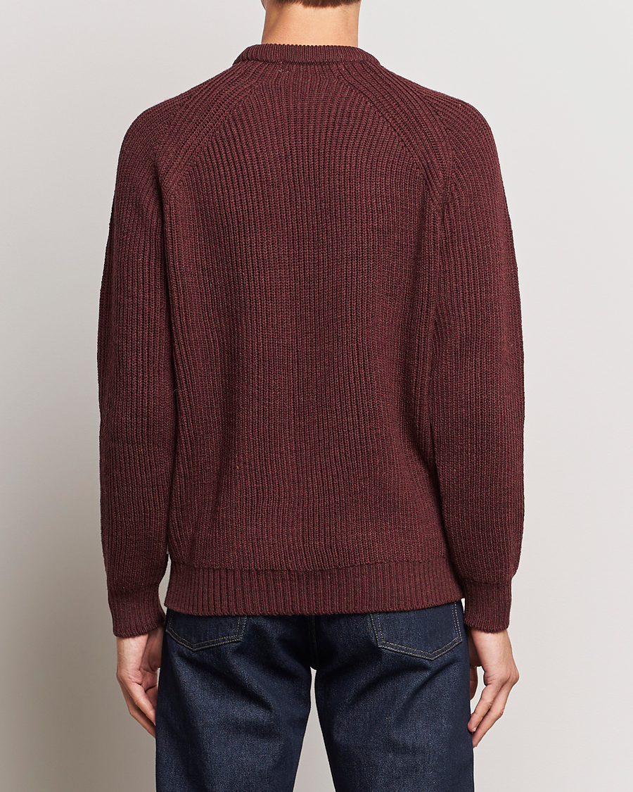 Hombres | Jerséis y prendas de punto | Peregrine | Ford Knitted Wool Jumper Shiraz