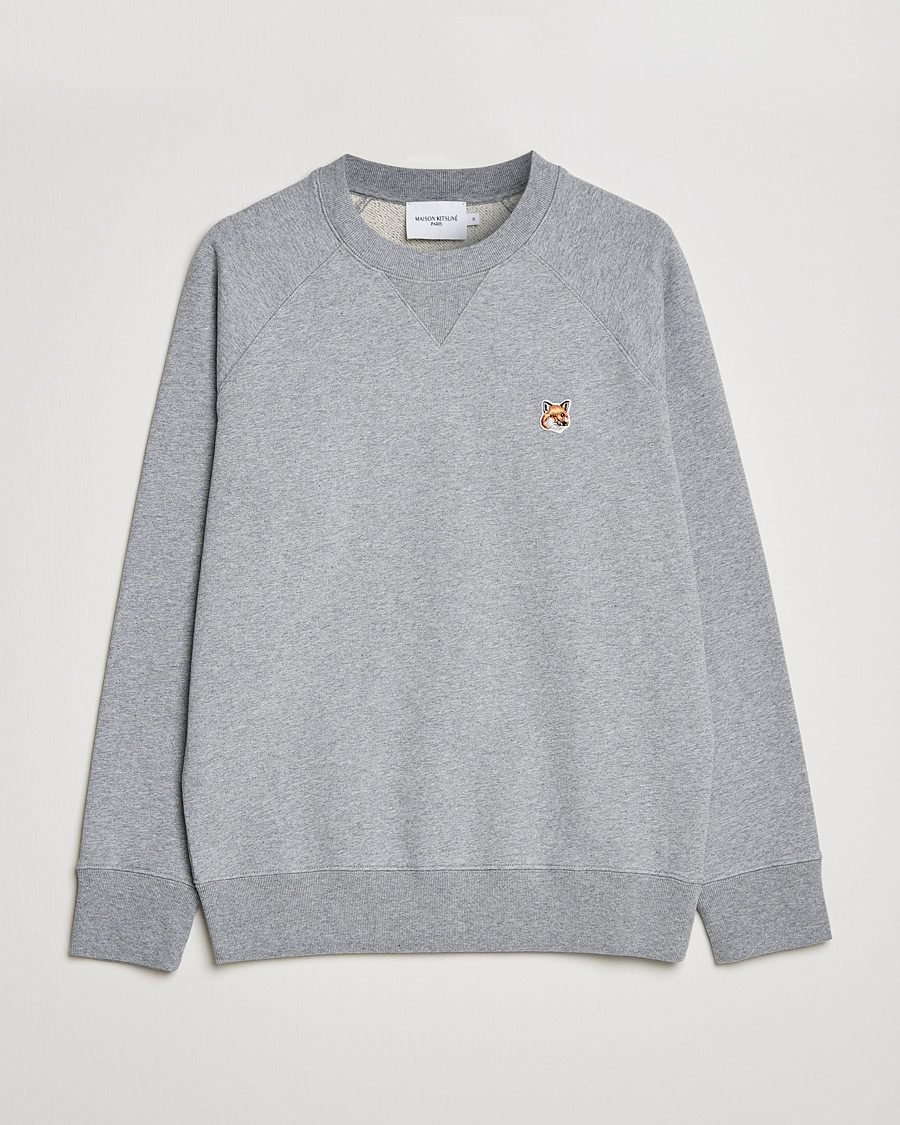 Hombres | Jerséis y prendas de punto | Maison Kitsuné | Fox Head Sweatshirt Grey Melange