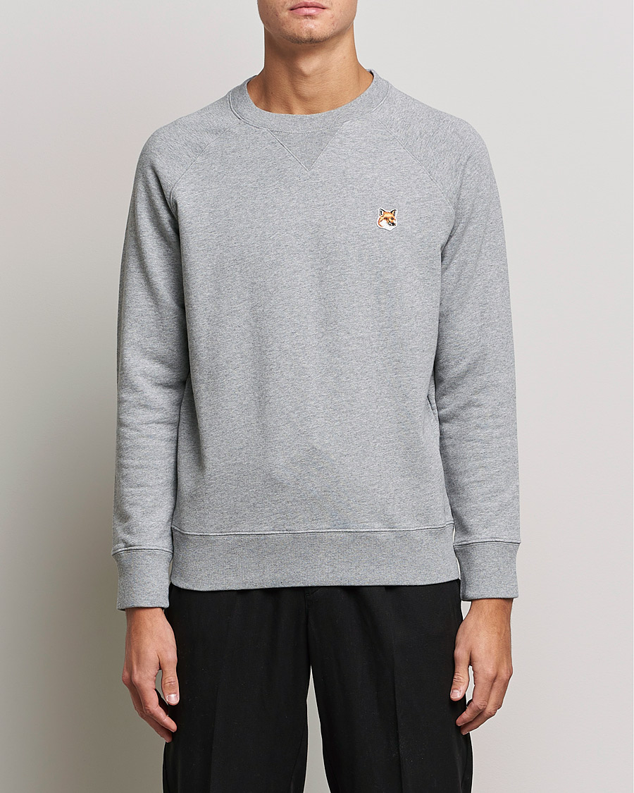 Hombres | Jerséis y prendas de punto | Maison Kitsuné | Fox Head Sweatshirt Grey Melange