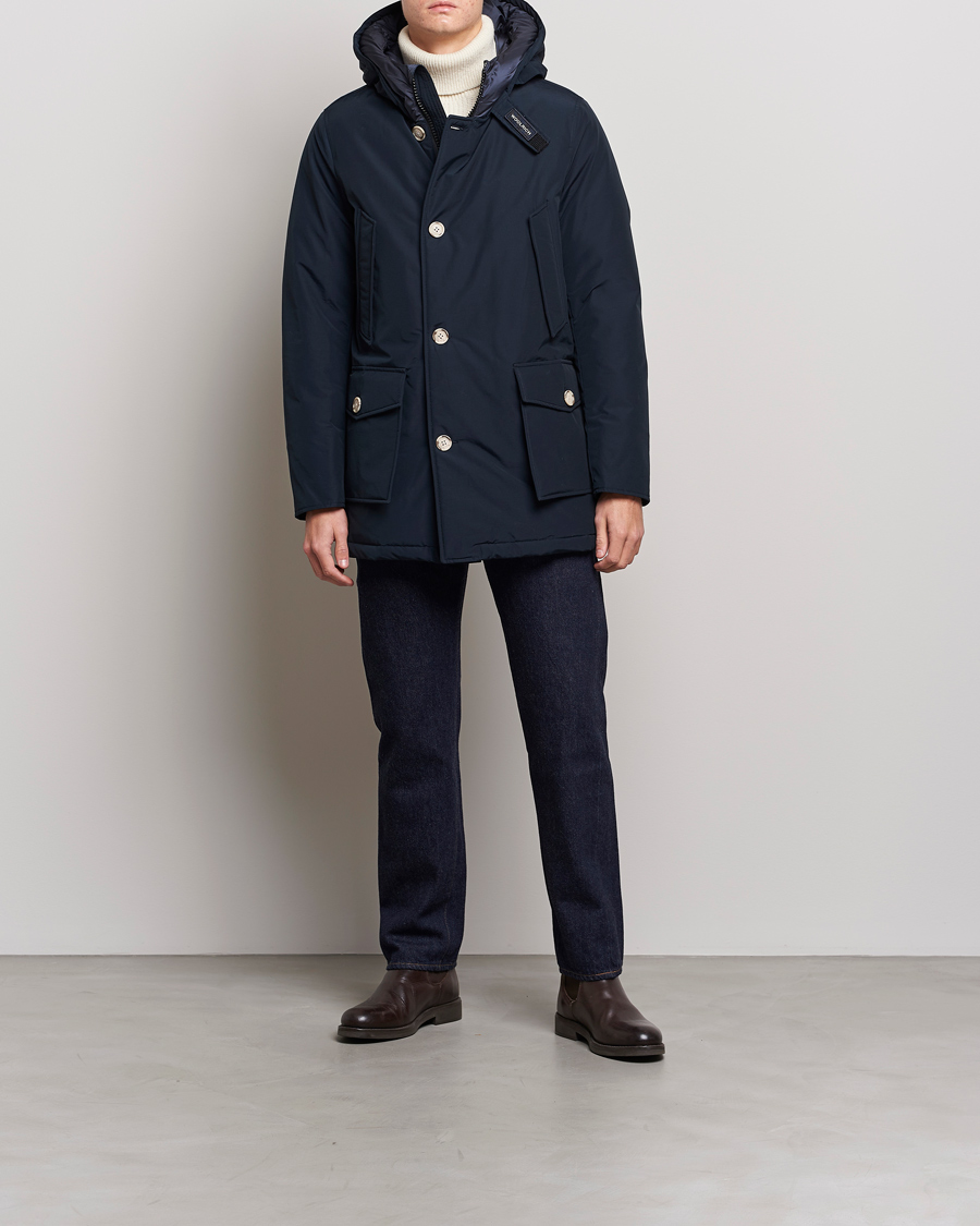 Hombres | Abrigos y chaquetas | Woolrich | Arctic Parka No Fur Melton Blue