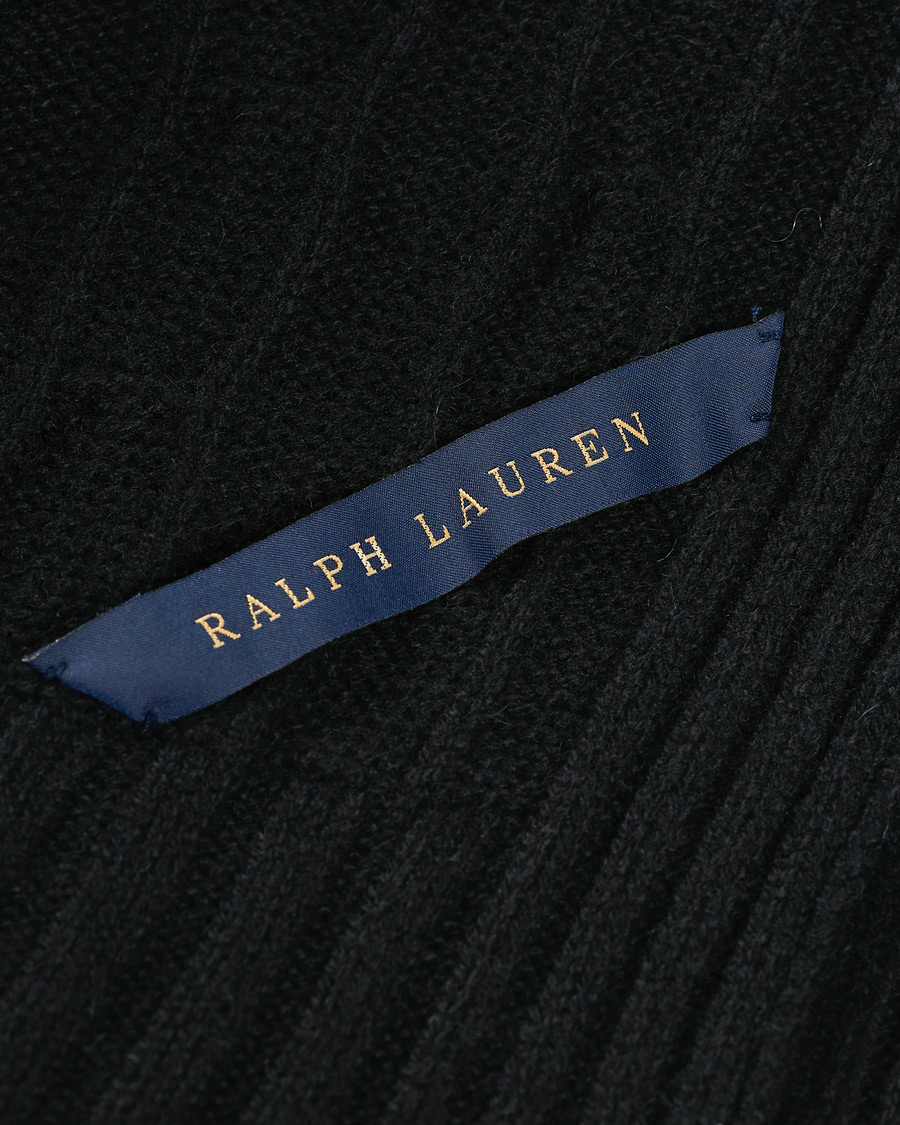 Hombres | Estilo de vida | Ralph Lauren Home | Cable Knitted Cashmere Throw Midnight Black