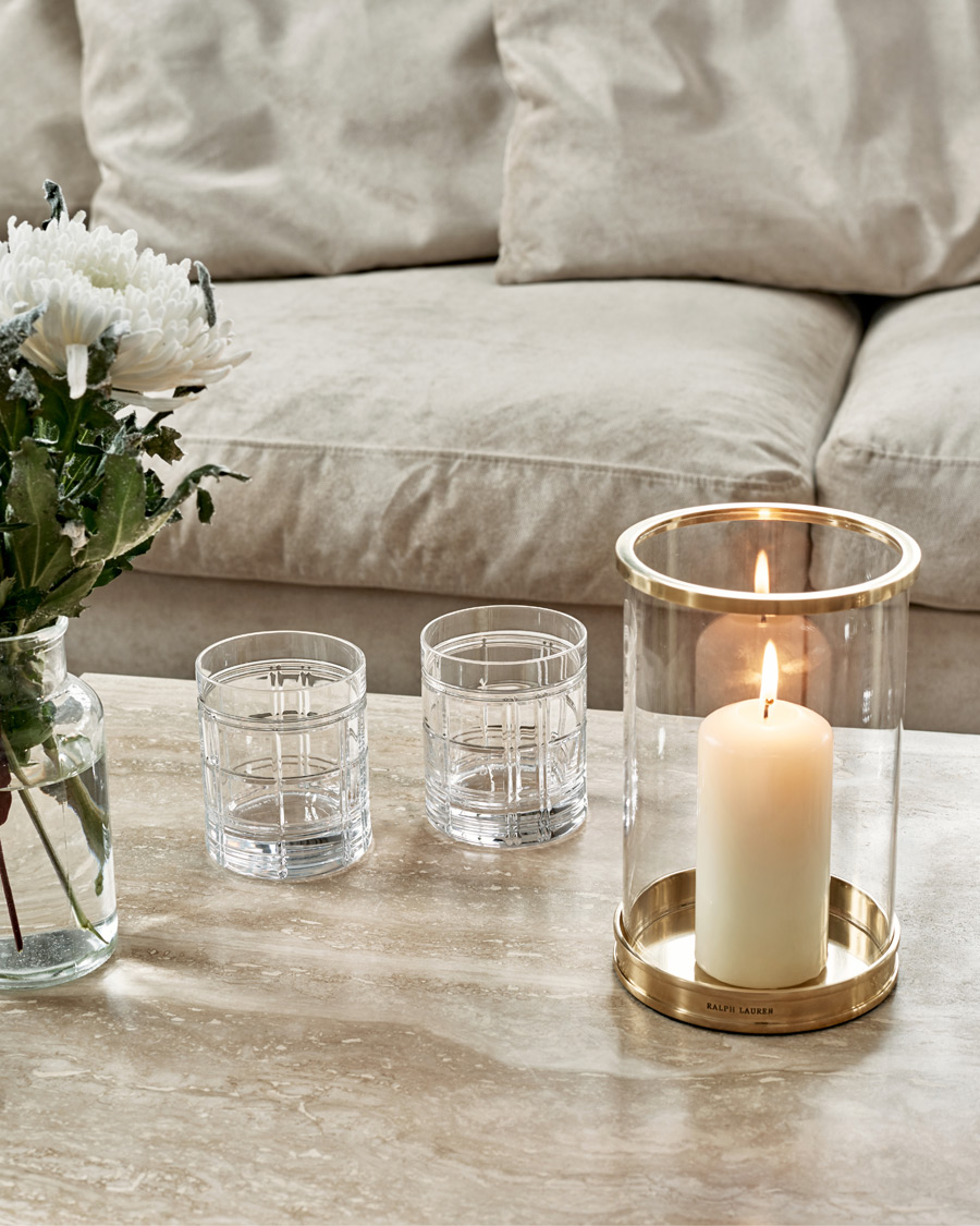 Hombres | Hogar | Ralph Lauren Home | Hudson Plaid Crystal Glass 2pcs Clear