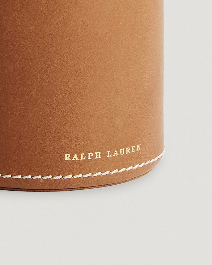 Hombres |  | Ralph Lauren Home | Brennan Leather Pencil Cup Saddle Brown