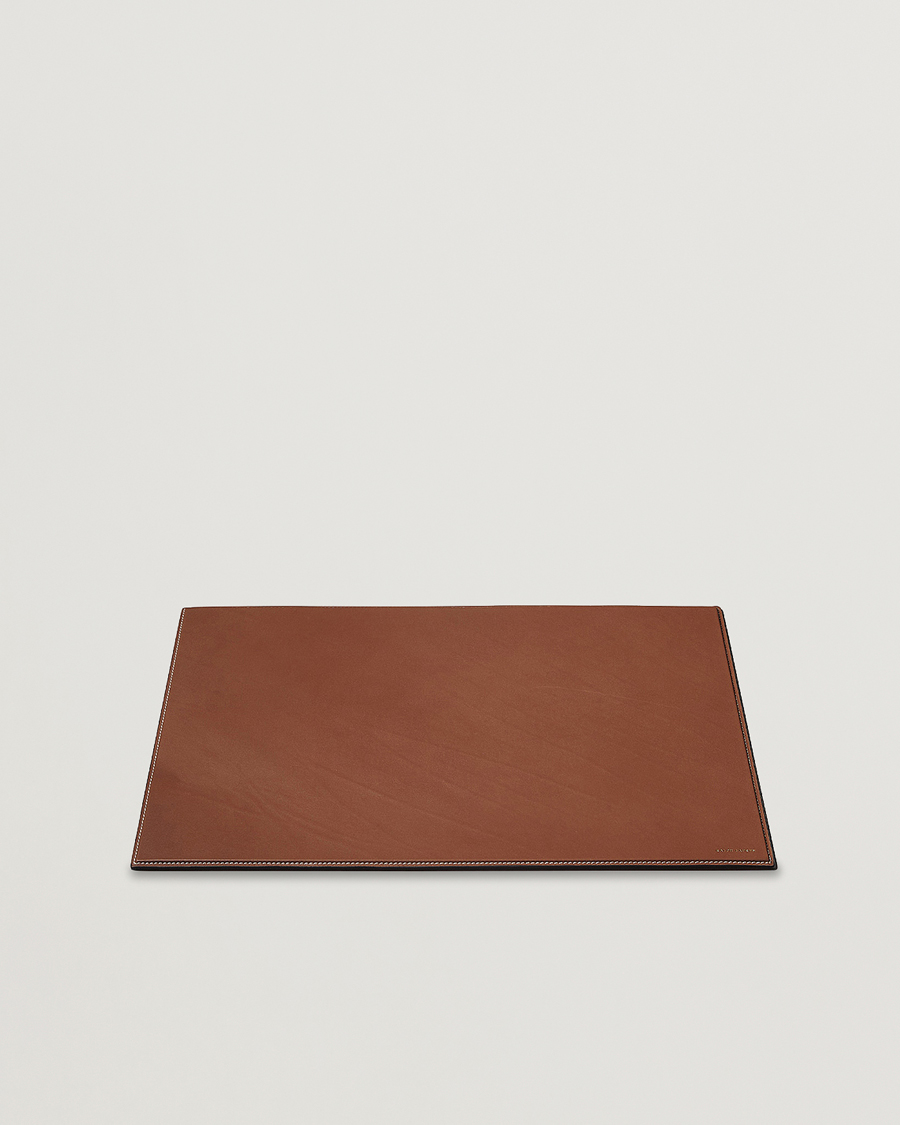 Hombres | Hogar | Ralph Lauren Home | Brennan Small Leather Desk Blotter Saddle Brown