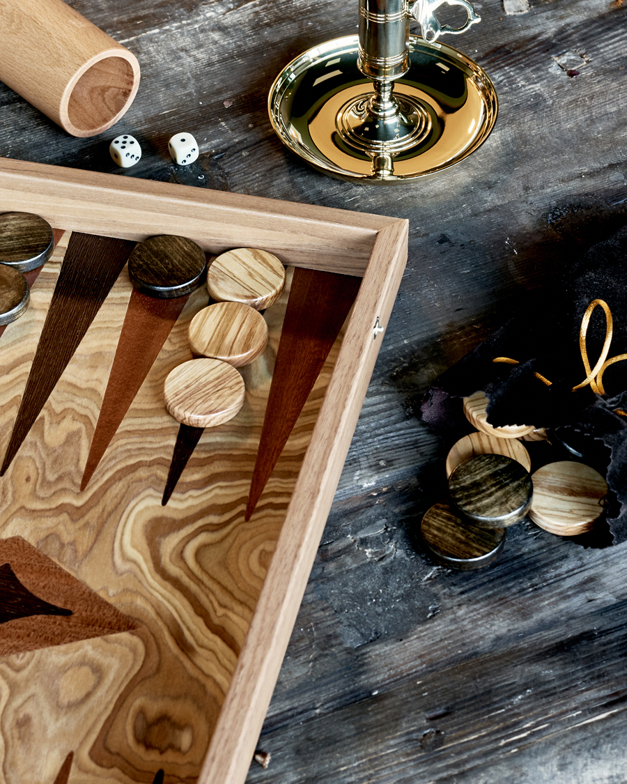 Hombres | Juegos | Manopoulos | Olive Burl Large Backgammon