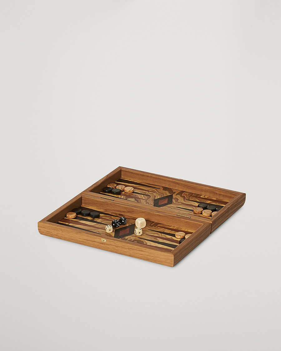 Hombres | Juegos | Manopoulos | Olive Burl Small Backgammon