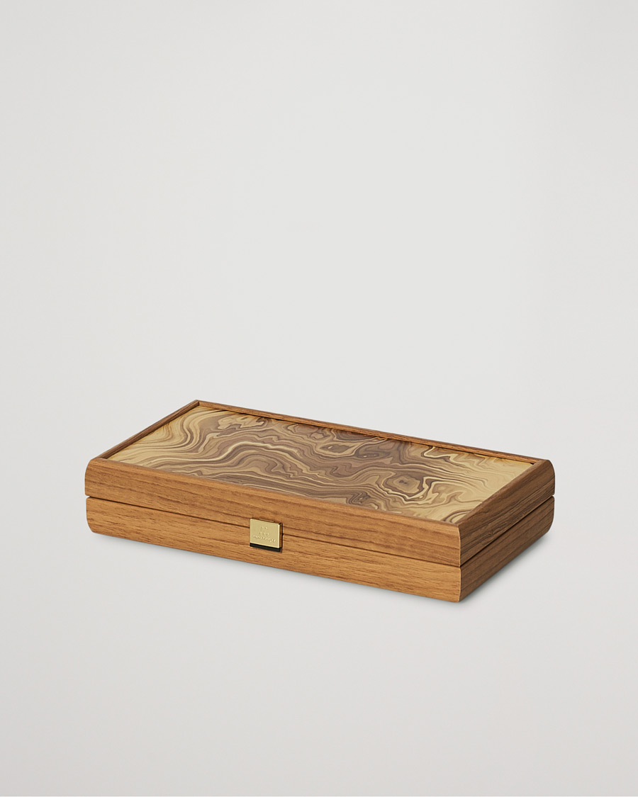 Hombres | Juegos | Manopoulos | Olive Burl Small Backgammon