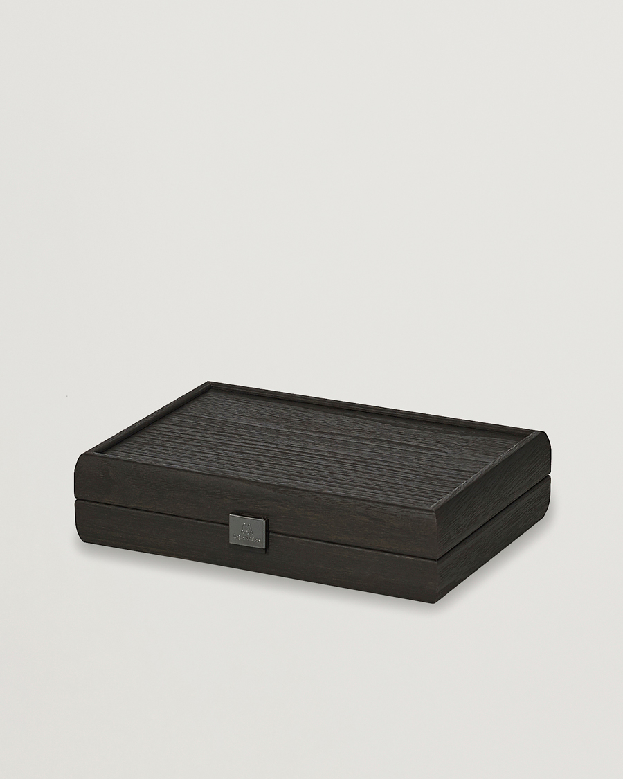 Hombres | Loungewear | Manopoulos | Wooden Card Case Black