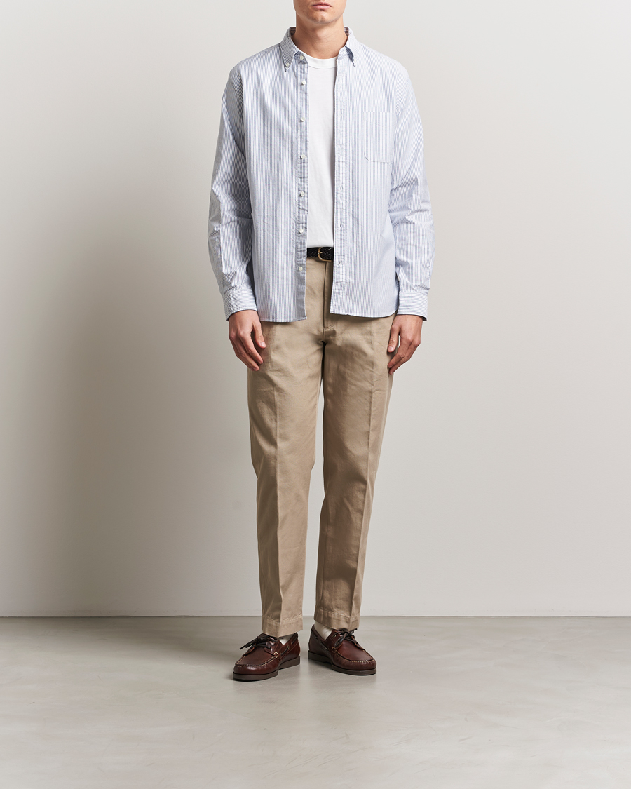 Hombres | Camisas | BEAMS PLUS | Oxford Button Down Shirt Blue Stripe