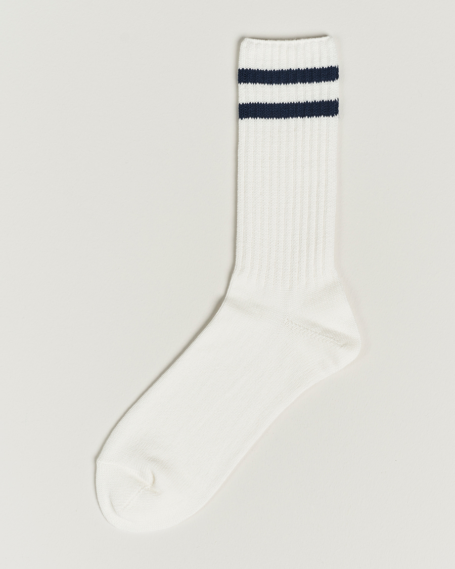 Hombres | Ropa interior y calcetines | BEAMS PLUS | Schoolboy Socks White/Navy