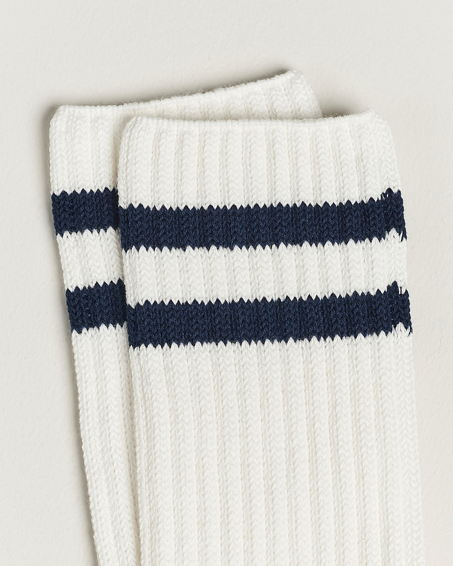 Hombres | Ropa interior y calcetines | BEAMS PLUS | Schoolboy Socks White/Navy