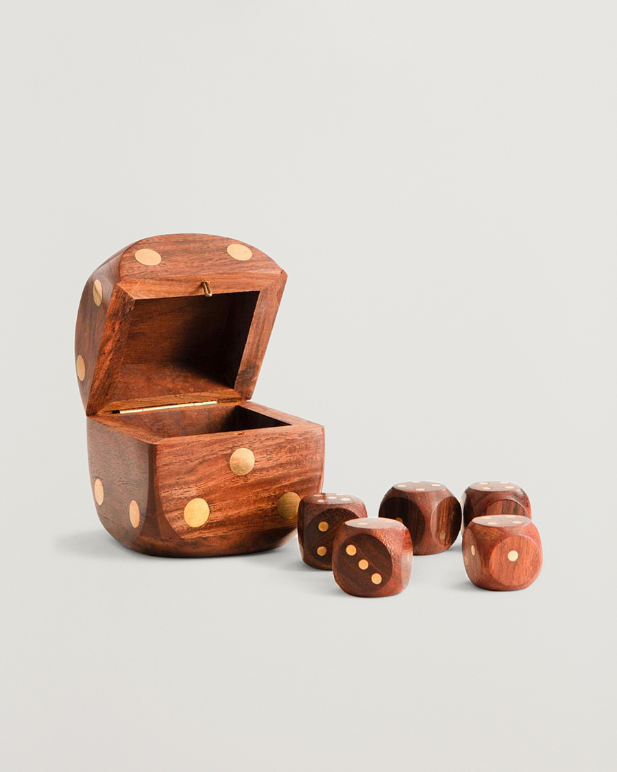 Hombres | Decoración | Authentic Models | Wooden Dice Box Brass