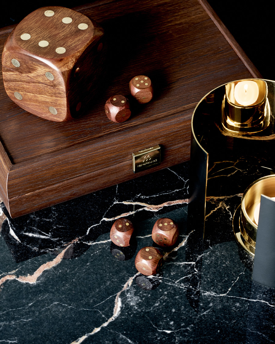 Hombres | Decoración | Authentic Models | Wooden Dice Box Brass