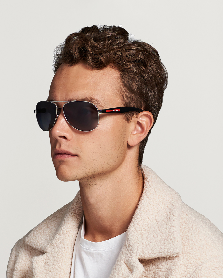 Hombres | Prada Linea Rossa 0PS 53PS Polarized Sunglasses Silver | Prada Linea Rossa | 0PS 53PS Polarized Sunglasses Silver