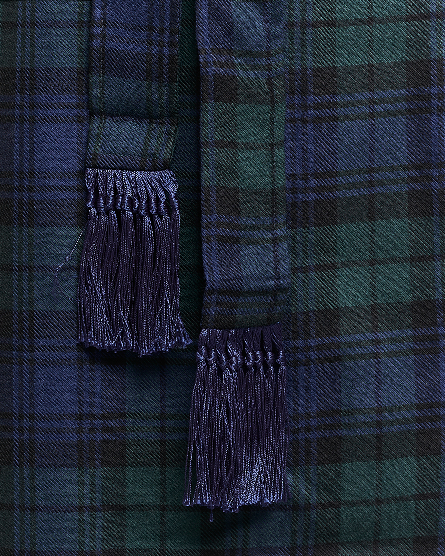 Hombres | Pijamas y batas | Derek Rose | Wool Tartan Dressing Gown Blackwatch