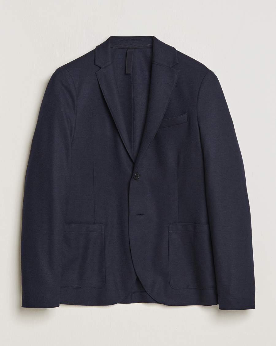 Hombres | Blazers | Harris Wharf London | Two Button Vented Superfine Merino Blazer Navy