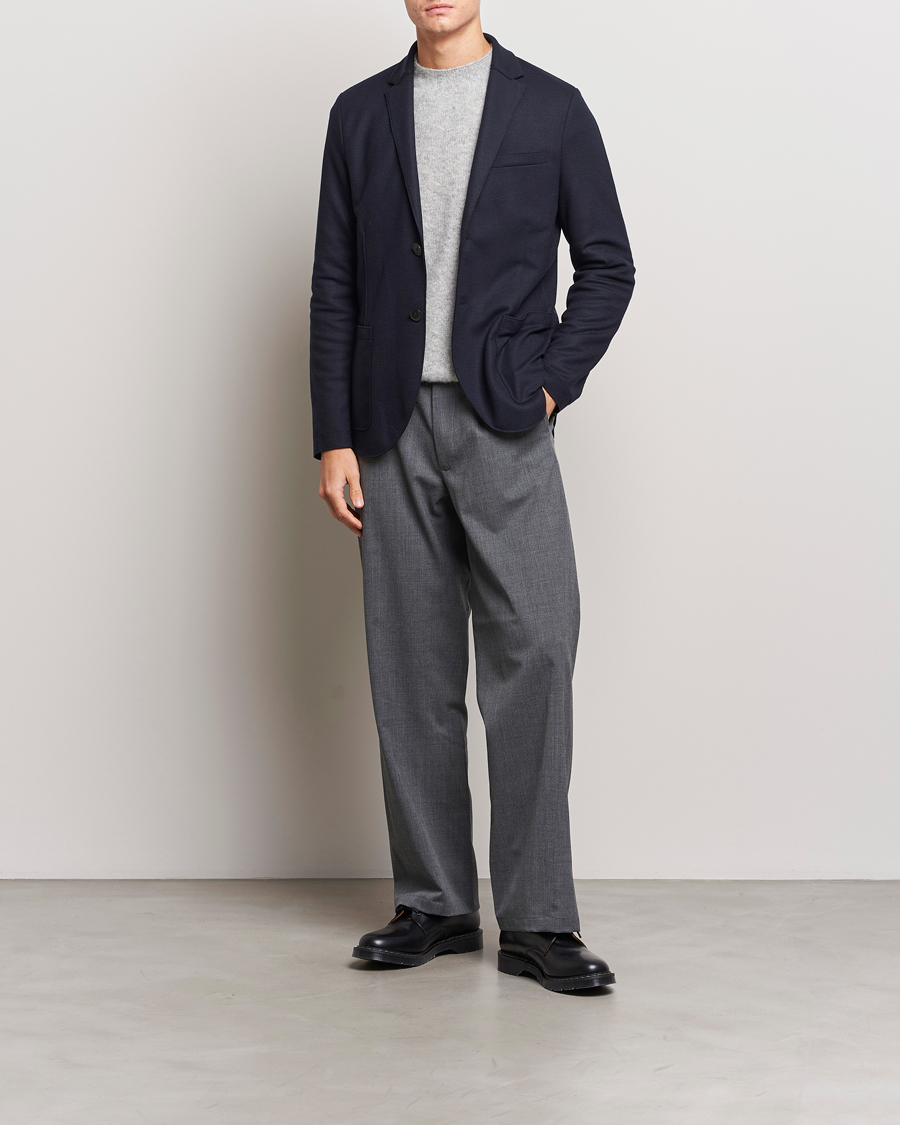 Hombres | Blazers | Harris Wharf London | Two Button Vented Superfine Merino Blazer Navy
