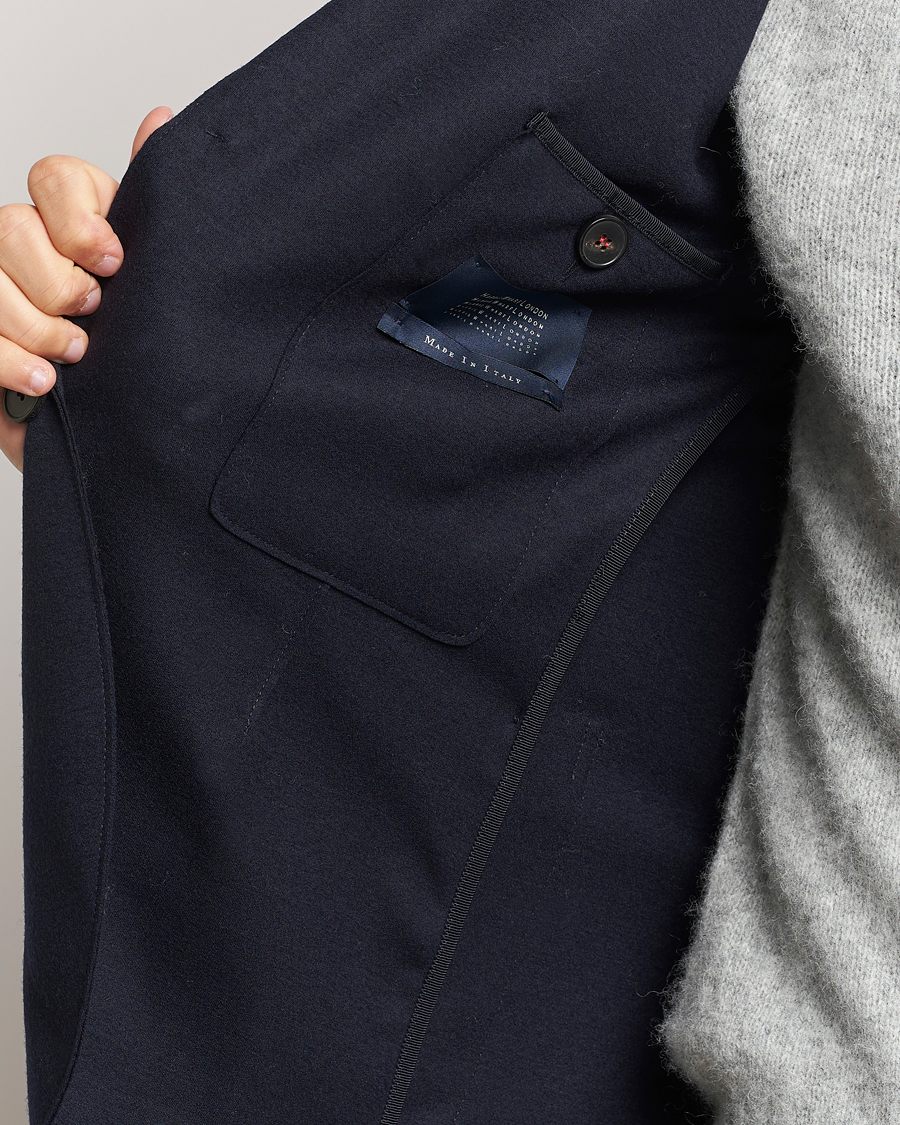 Hombres | Blazers | Harris Wharf London | Two Button Vented Superfine Merino Blazer Navy