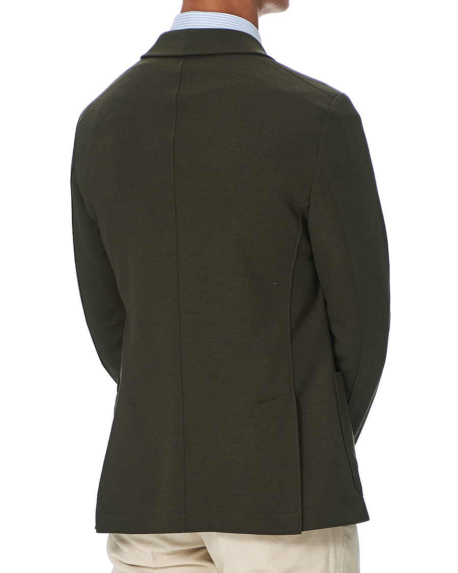 Hombres | Blazers | Harris Wharf London | Two Button Vented Superfine Merino Blazer Moss Green