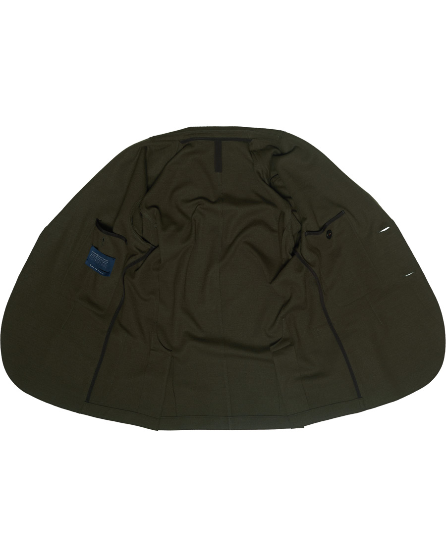 Hombres | Blazers | Harris Wharf London | Two Button Vented Superfine Merino Blazer Moss Green