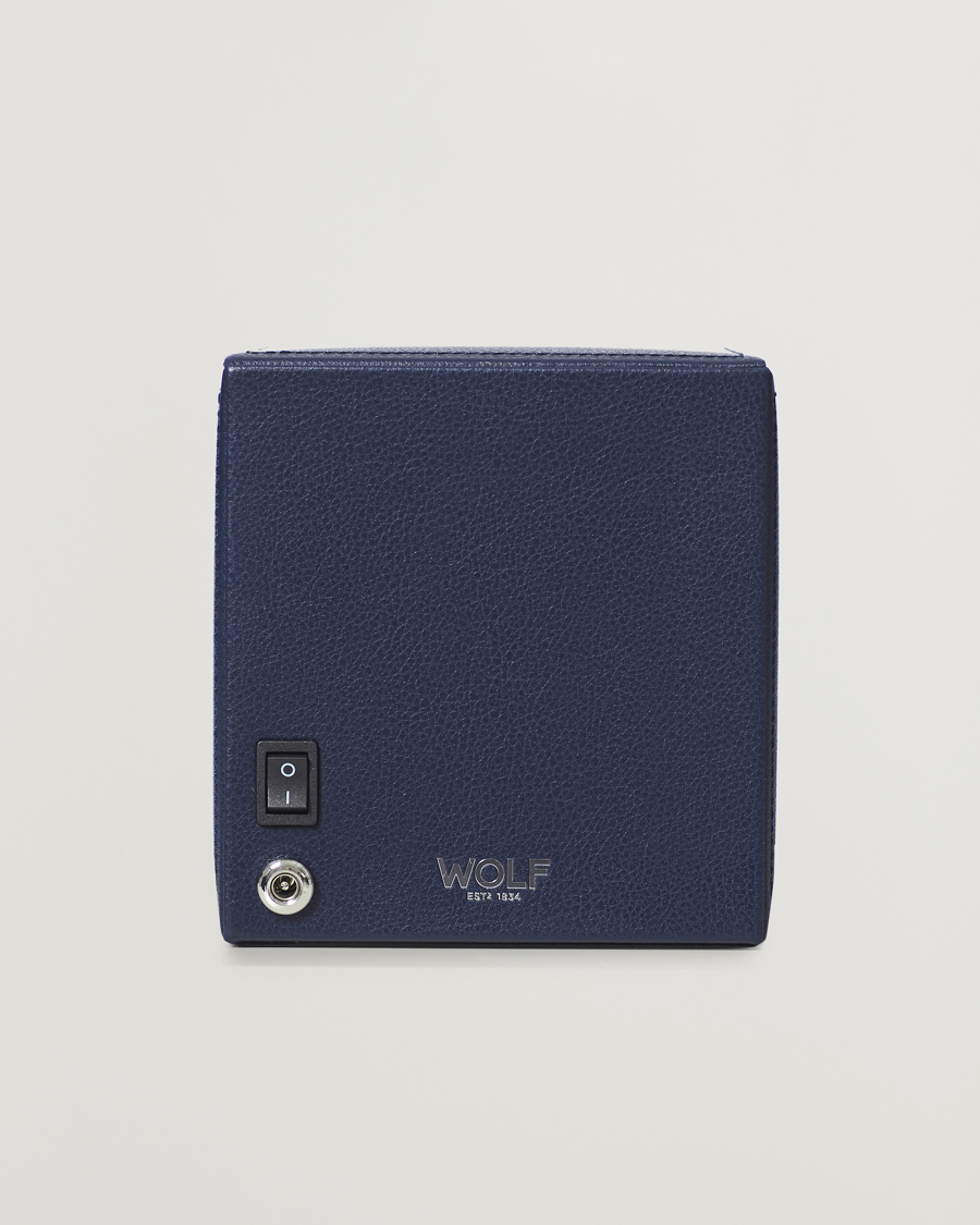 Hombres | Cajas para relojes y joyas | WOLF | WOLFCub Single Watch Winder With CoverNavy