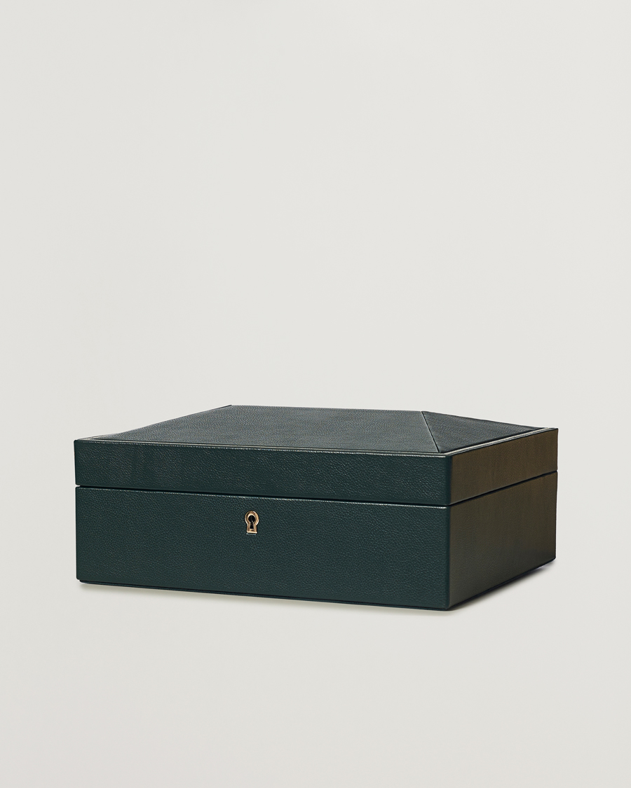 Hombres | Cajas para relojes y joyas | WOLF | British Racing Green 8 Piece Watch Box