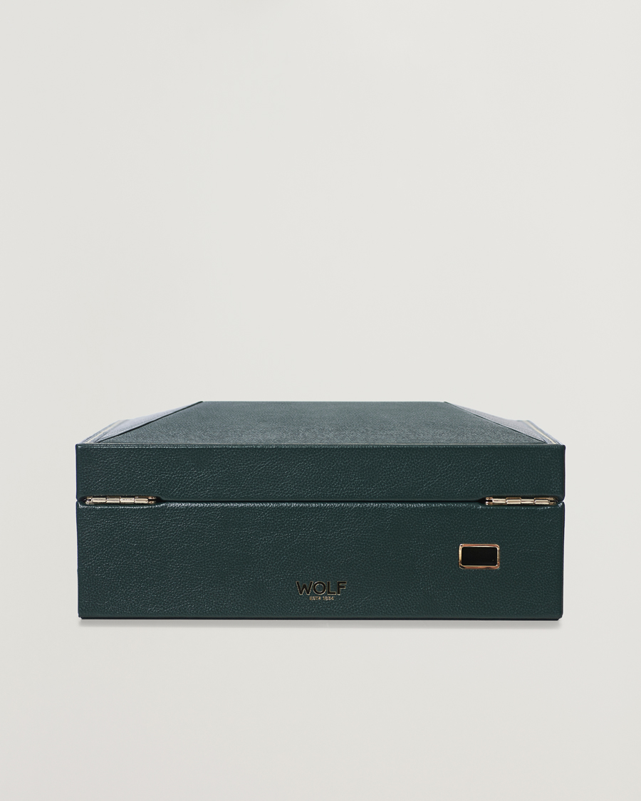 Hombres | Cajas para relojes y joyas | WOLF | British Racing Green 8 Piece Watch Box