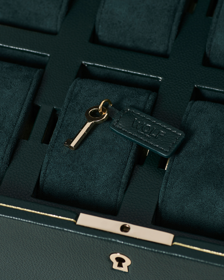 Hombres | Cajas para relojes y joyas | WOLF | British Racing Green 8 Piece Watch Box