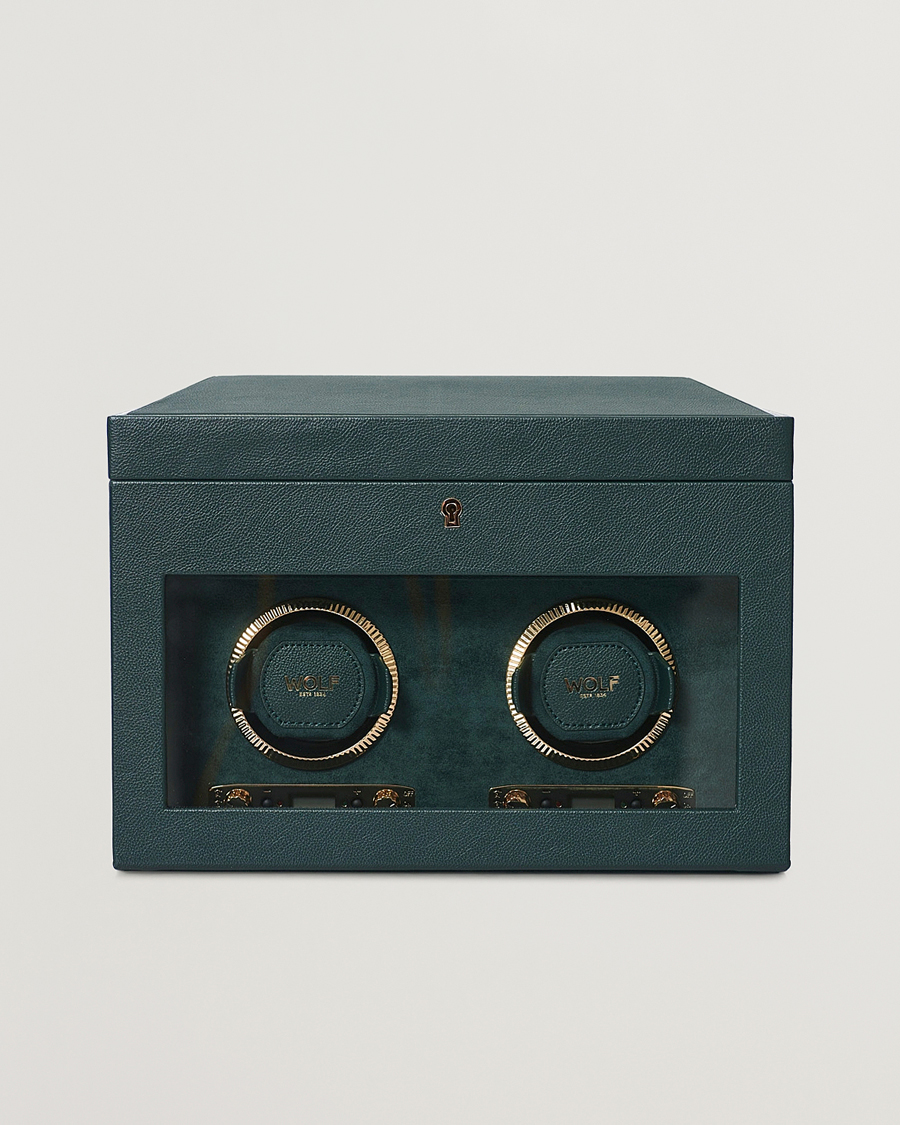 Hombres | WOLF British Racing Green Double Watch Winder | WOLF | British Racing Green Double Watch Winder