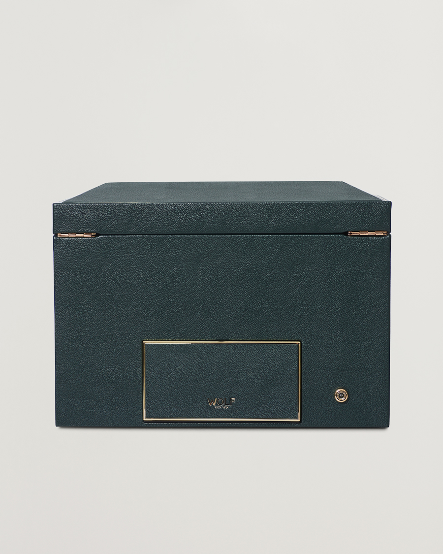 Hombres | WOLF British Racing Green Double Watch Winder | WOLF | British Racing Green Double Watch Winder