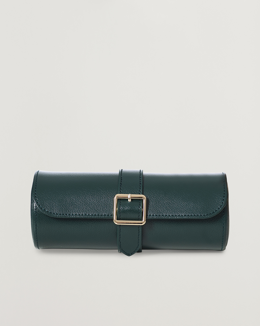 Hombres | Cajas para relojes y joyas | WOLF | British Racing Green Triple Watch Roll