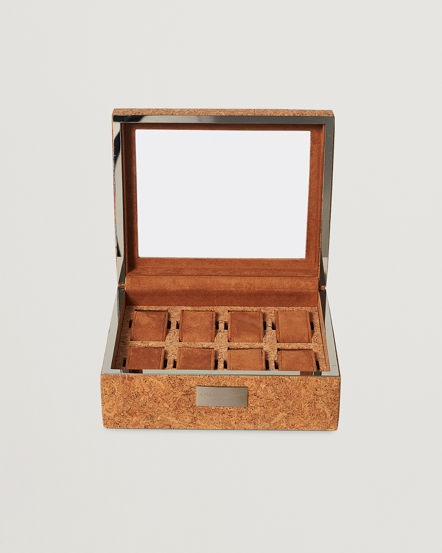 Hombres | WOLF Analog/Shift 1976 8 Piece Watch Box Cork | WOLF | Analog/Shift 1976 8 Piece Watch Box Cork