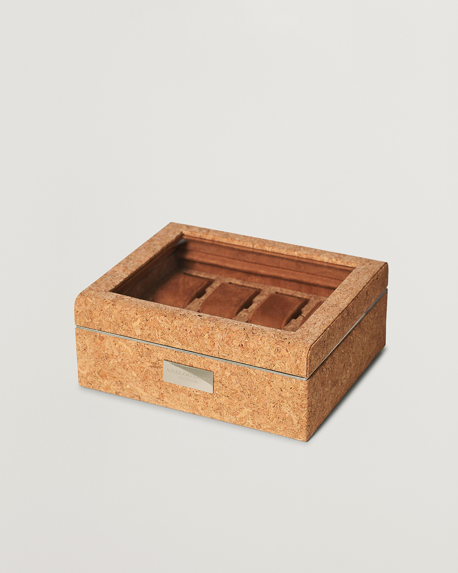 Hombres | WOLF Analog/Shift 1976 8 Piece Watch Box Cork | WOLF | Analog/Shift 1976 8 Piece Watch Box Cork