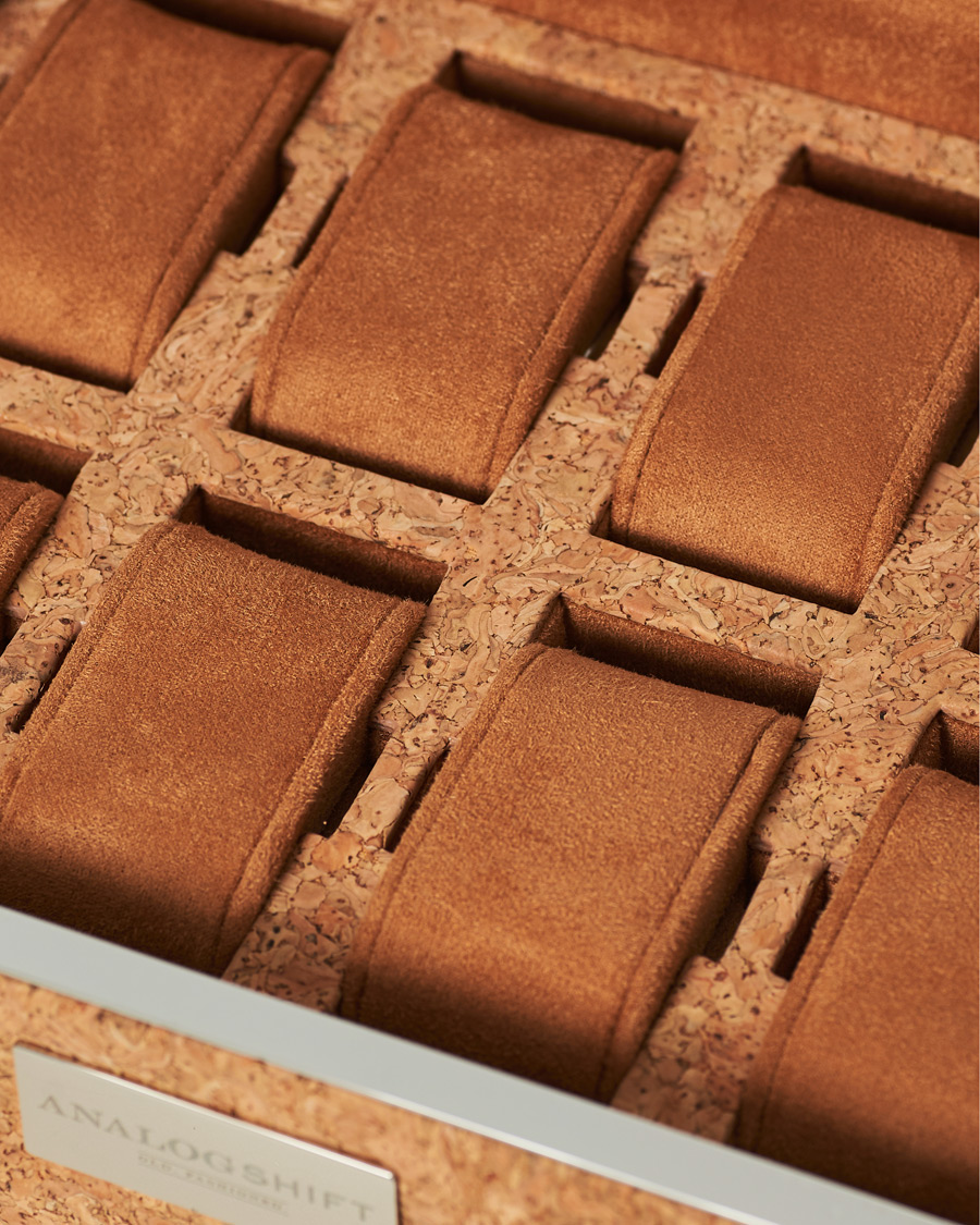 Hombres | WOLF Analog/Shift 1976 8 Piece Watch Box Cork | WOLF | Analog/Shift 1976 8 Piece Watch Box Cork