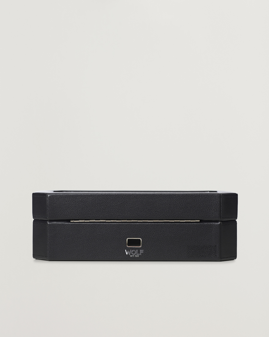 Hombres | Cajas para relojes y joyas | WOLF | Windsor 5 Piece Watch Box Black/Grey