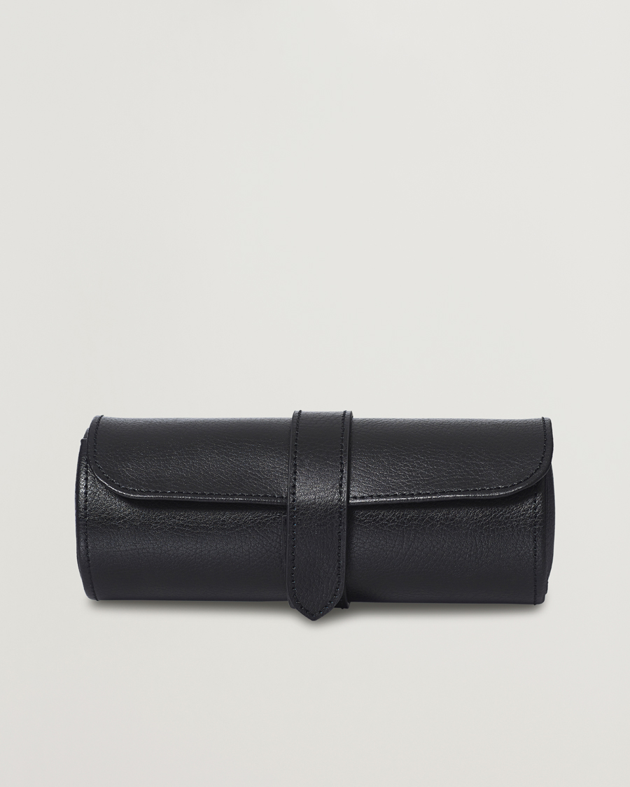 Hombres | Cajas para relojes y joyas | WOLF | Blake Triple Watch Roll Black/Purple