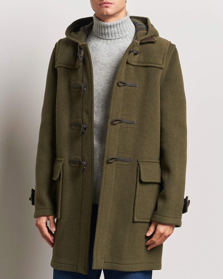 Hombres | Abrigos y chaquetas | Gloverall | Morris Duffle Coat Loden Green/Check