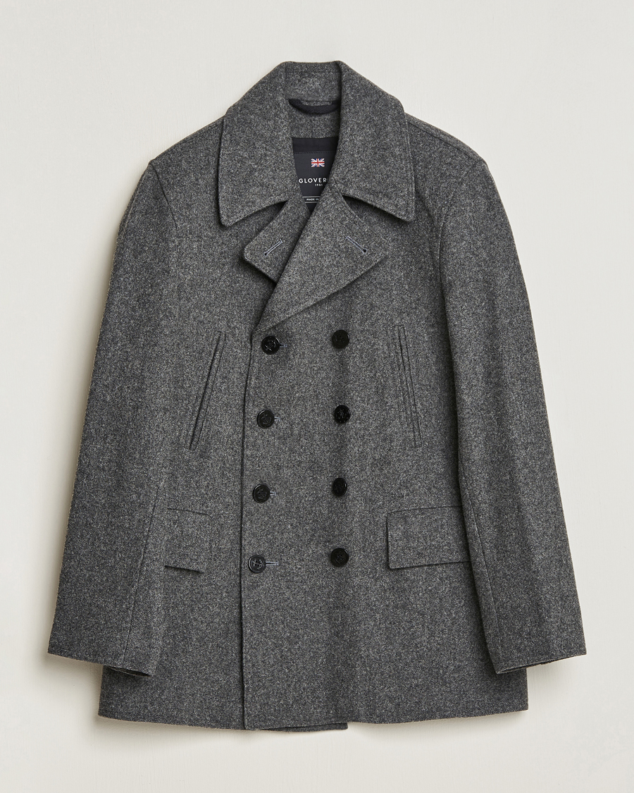 Hombres | Abrigos y chaquetas | Gloverall | Churchill Reefer Peacoat Grey