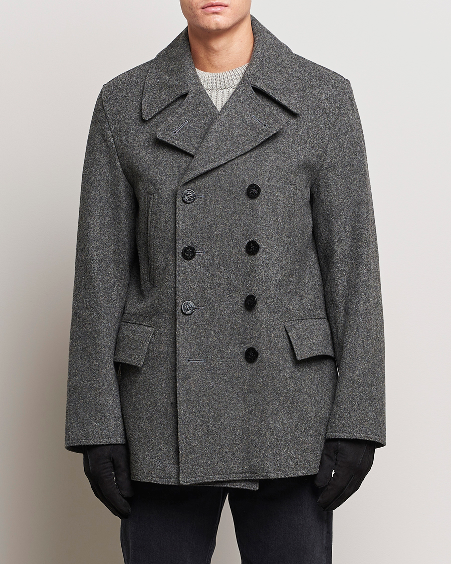 Hombres | Abrigos y chaquetas | Gloverall | Churchill Reefer Peacoat Grey