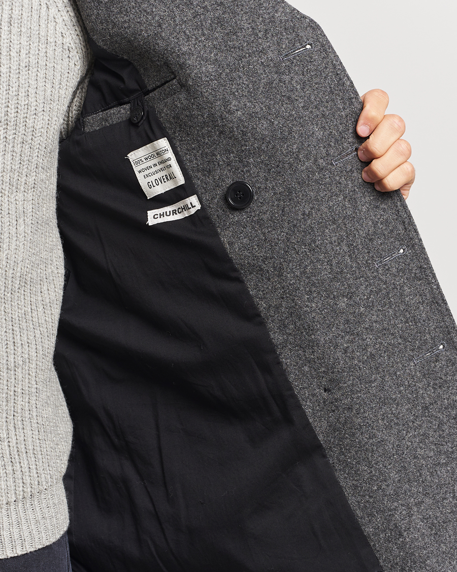 Hombres | Abrigos y chaquetas | Gloverall | Churchill Reefer Peacoat Grey